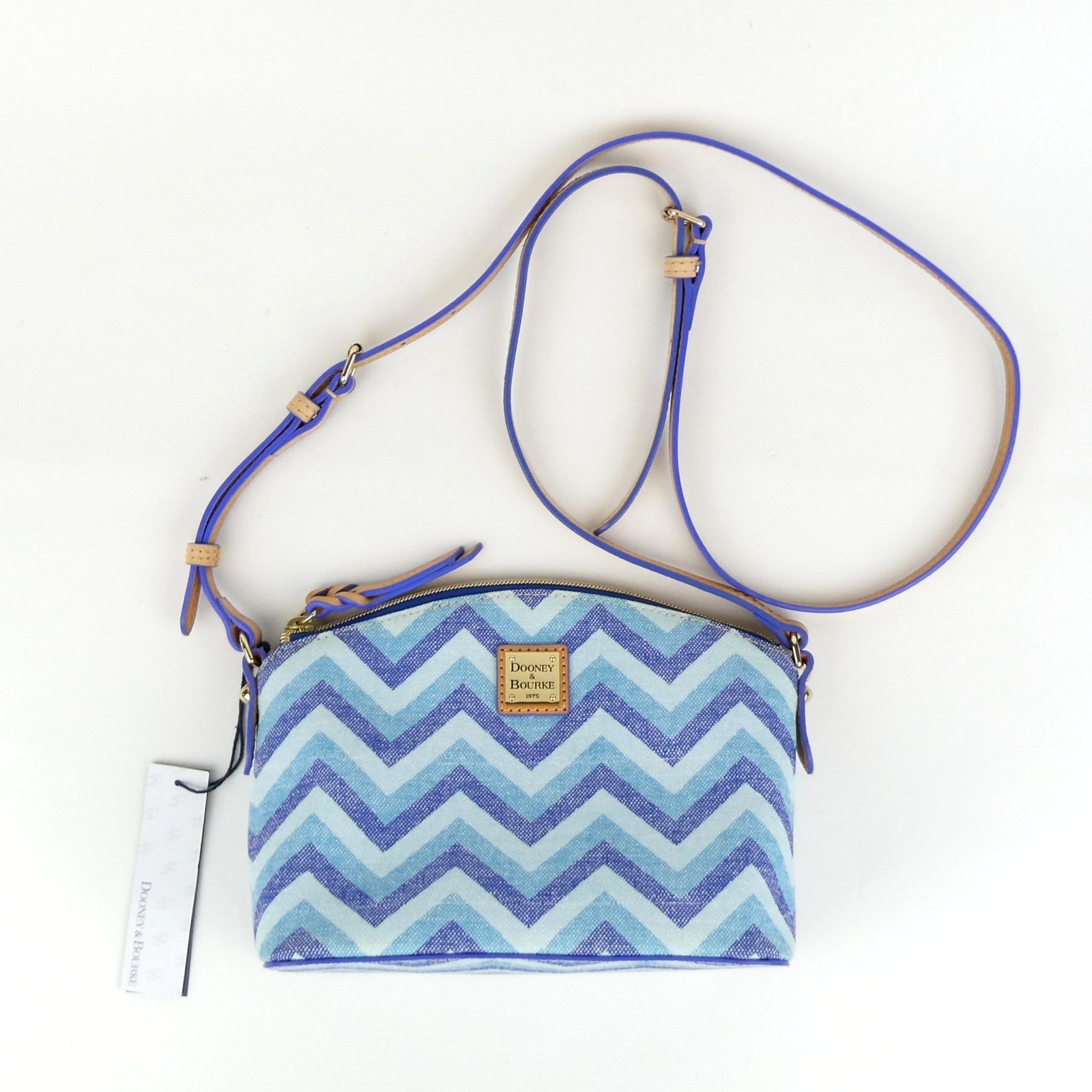 Dooney & Bourke Blue Chevron Suki Crossbody Nwt